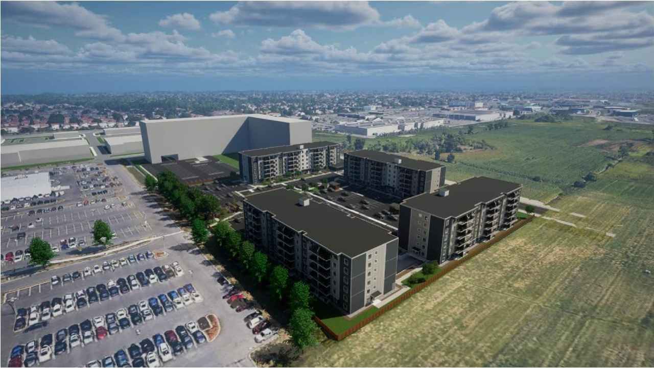Rendering of building from page 11 of the file '2023-09-18 - Planning Rationale and Design Brief - D07-12-23-0068'