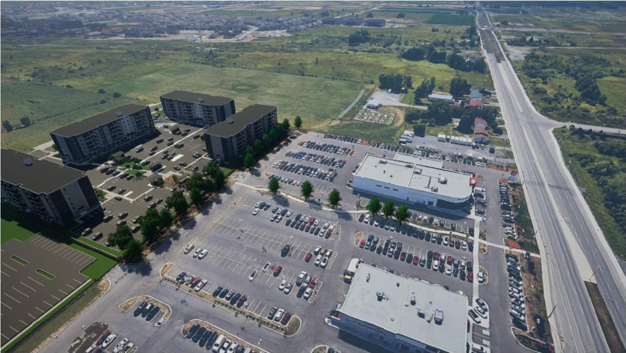 Rendering of building from page 12 of the file '2023-09-18 - Planning Rationale and Design Brief - D07-12-23-0068'