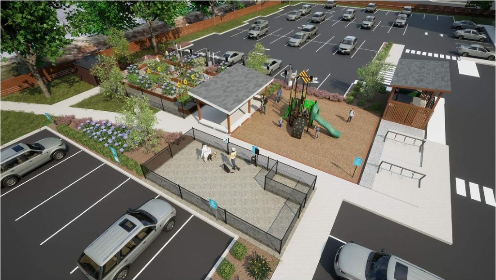 Rendering of building from page 9 of the file '2023-09-18 - Planning Rationale and Design Brief - D07-12-23-0068'