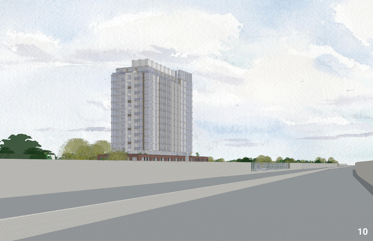 Rendering of building from page 10 of the file '2024-06-12 - Design Views - D07-12-23-0069'