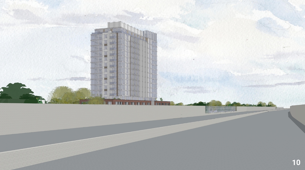 Rendering of building from page 10 of the file '2024-06-12 - Design Views - D07-12-23-0069'