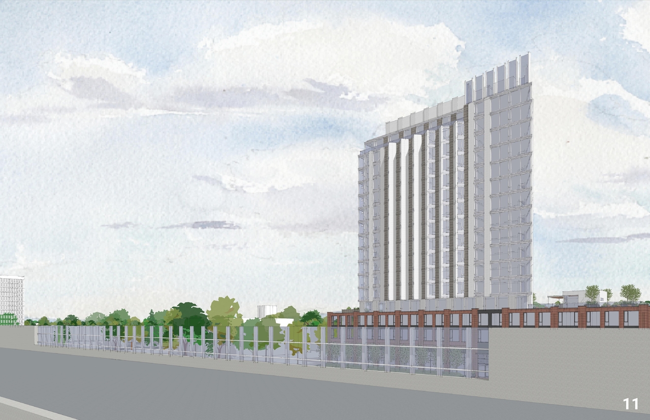 Rendering of building from page 11 of the file '2023-06-02 - Design Views - D07-12-23-0069'