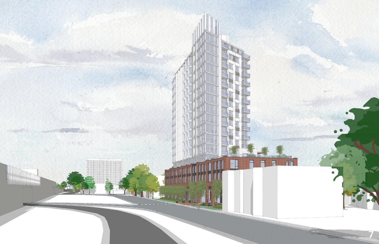 Rendering of building from page 7 of the file '2023-06-02 - Design Views - D07-12-23-0069'