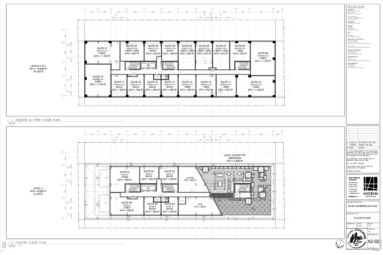 Construction site plan for project from page 2 of the file '2024-06-12 - Floor Plans - D07-12-23-0069'