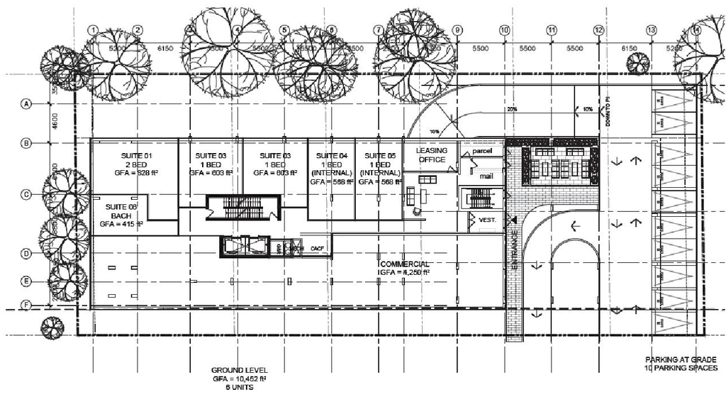Floor plan for project from page 10 of the file '2023-06-02 - Cultural Heritage Design Brief - D07-12-23-0069'