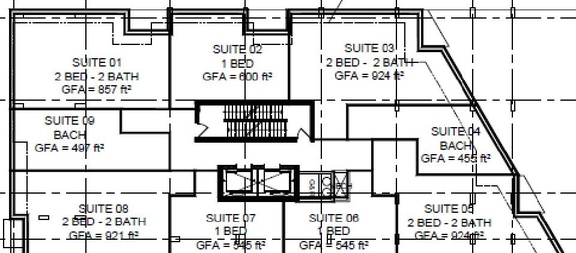 Floor plan for project from page 11 of the file '2023-06-02 - Cultural Heritage Design Brief - D07-12-23-0069'