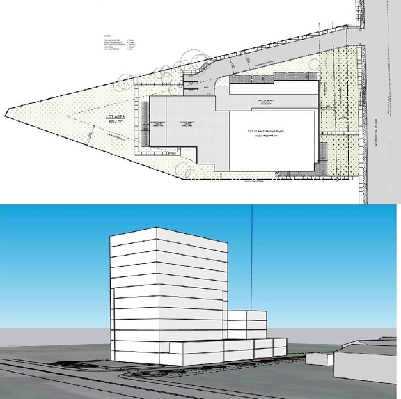 Construction site plan for project from page 8 of the file '2023-06-07 - Design Brief - D07-12-23-0071'
