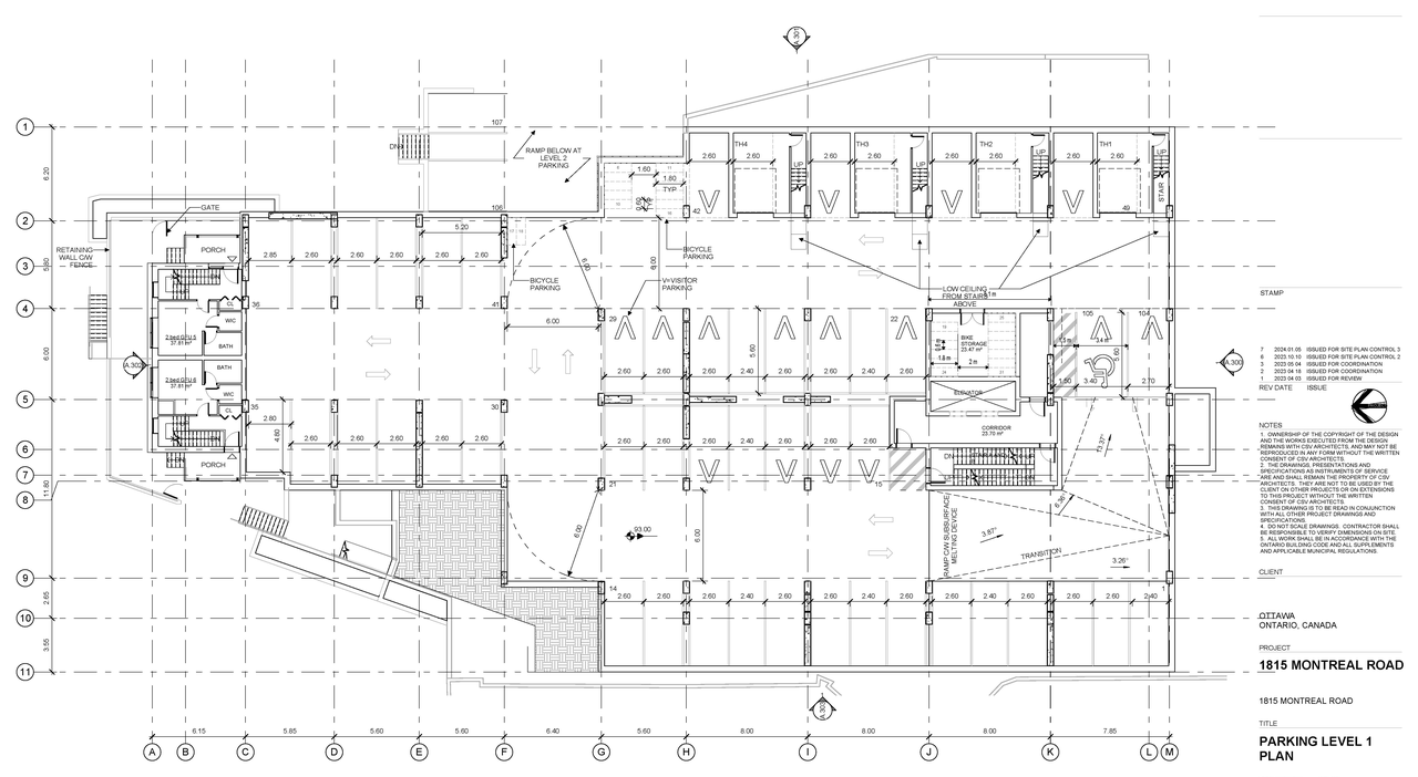 Floor plan for project from page 3 of the file '2024-02-21 - Site, Parking, floor plans - D07-12-23-0071'