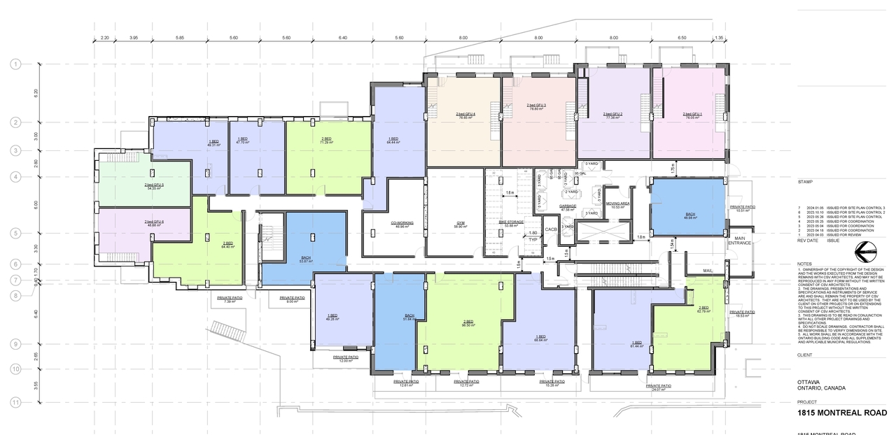 Floor plan for project from page 4 of the file '2024-02-21 - Site, Parking, floor plans - D07-12-23-0071'
