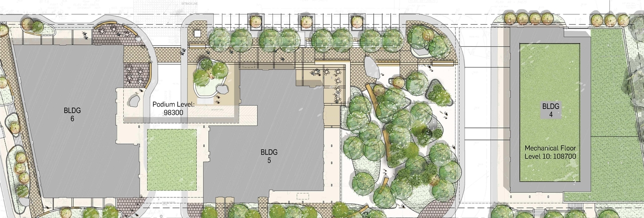 Construction site plan for project from page 29 of the file '2023-06-12 - Urban Design Brief - D07-12-23-0073'
