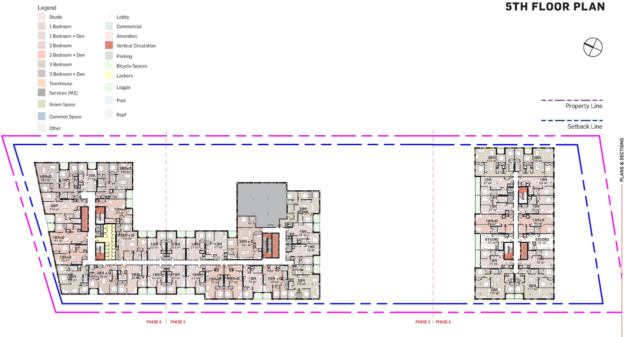 Floor plan for project from page 36 of the file '2023-06-12 - Urban Design Brief - D07-12-23-0073'