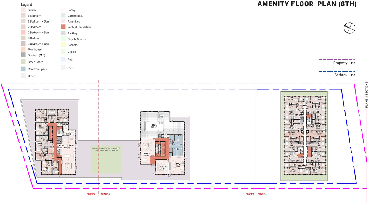 Floor plan for project from page 37 of the file '2023-06-12 - Urban Design Brief - D07-12-23-0073'