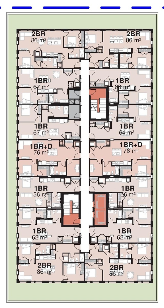 Floor plan for project from page 37 of the file '2023-06-12 - Urban Design Brief - D07-12-23-0073'