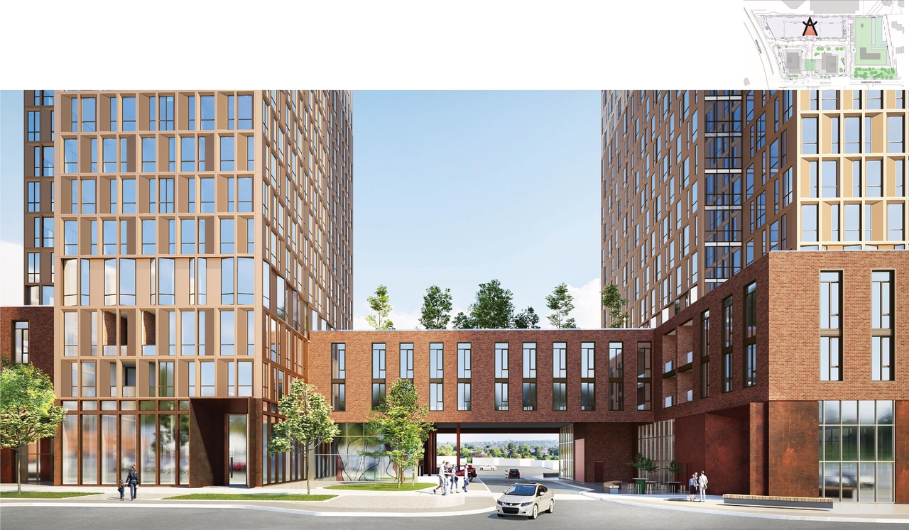 Rendering of building from page 60 of the file '2024-08-30 - Design Brief - D07-12-23-0073'