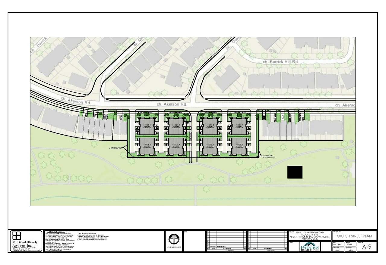 Construction site plan for project from page 15 of the file '2023-06-08 - Architectural Design Brief - D07-12-23-0075'