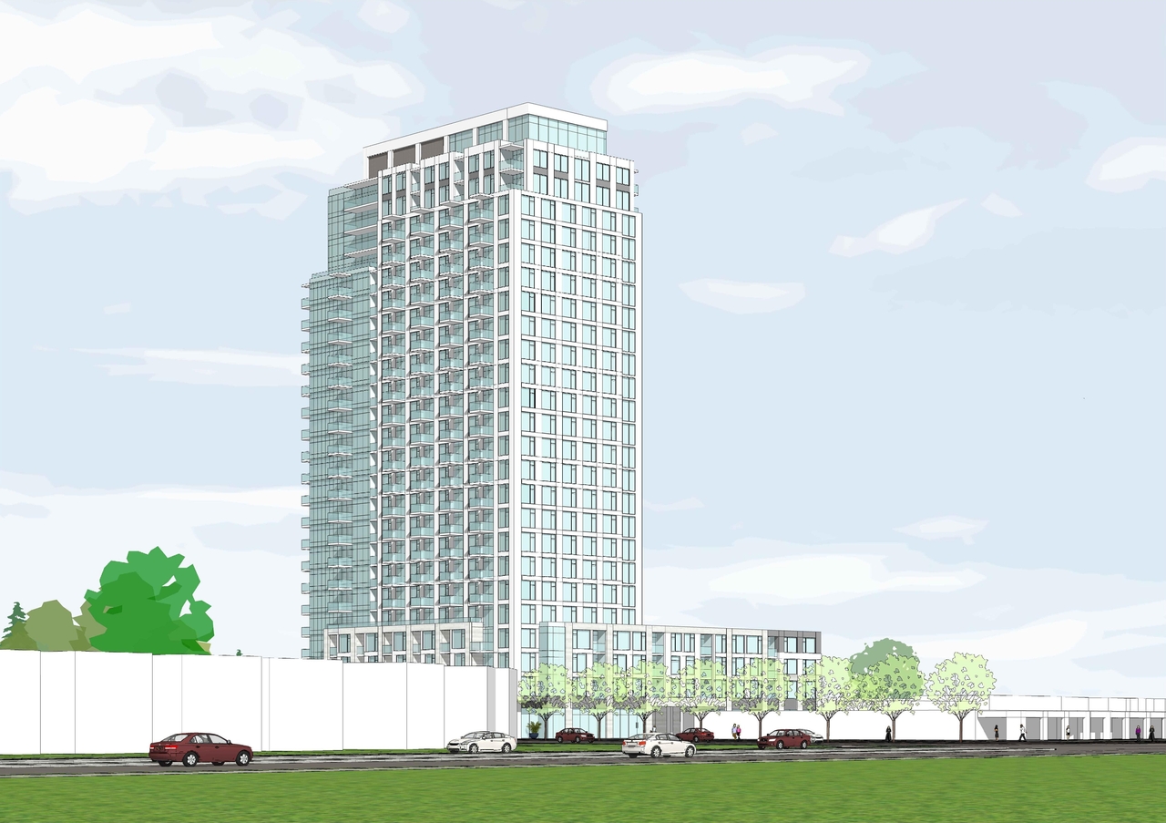 Rendering of building from page 5 of the file '2023-06-12 - Floor, Perspective Views, Shadow Plans - D07-12-23-0076'