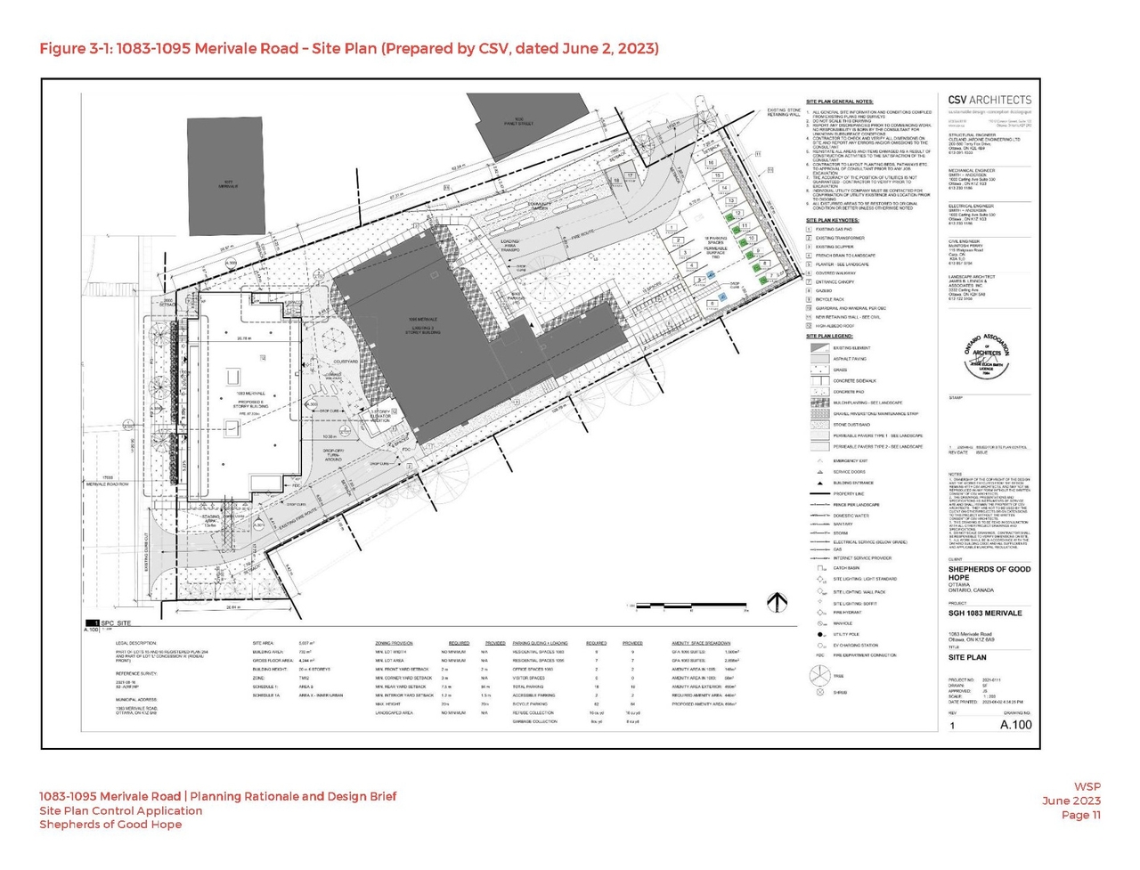 Construction site plan for project from page 18 of the file '2023-06-14 - Planning Rationale and Design Brief - D07-12-23-0078'