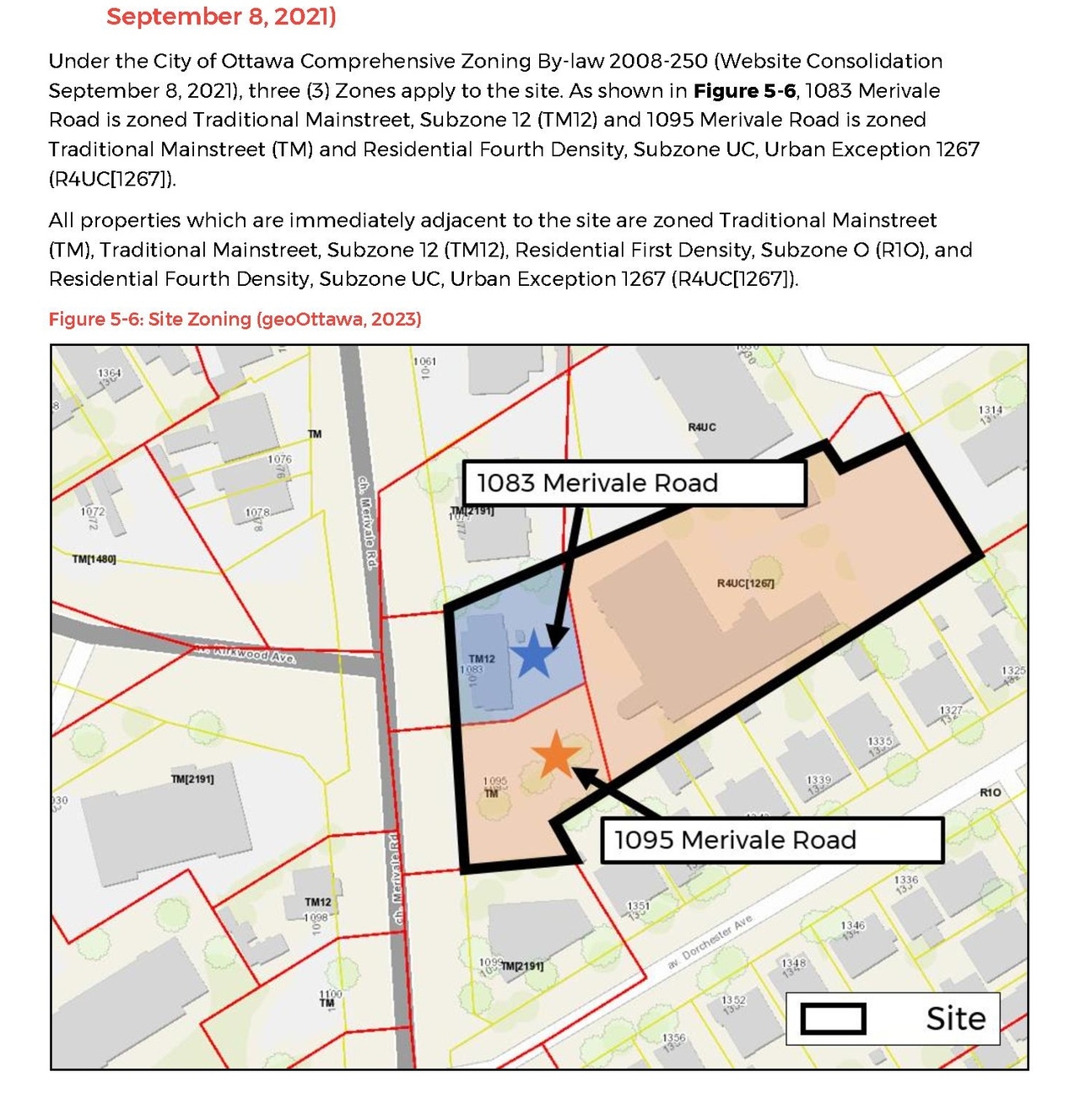 Construction site plan for project from page 45 of the file '2023-06-14 - Planning Rationale and Design Brief - D07-12-23-0078'