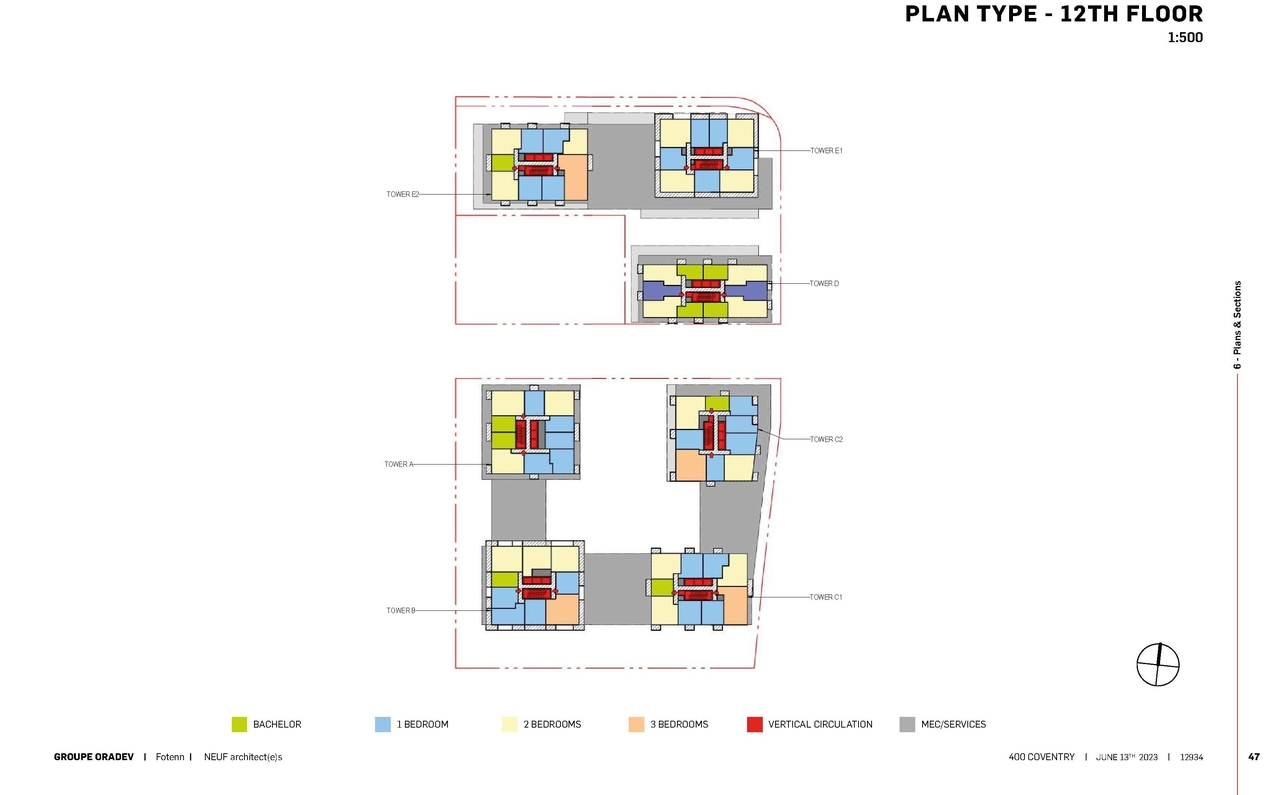 Floor plan for project from page 47 of the file '2023-06-21 - Planning and Design Brief - D07-12-23-0079'