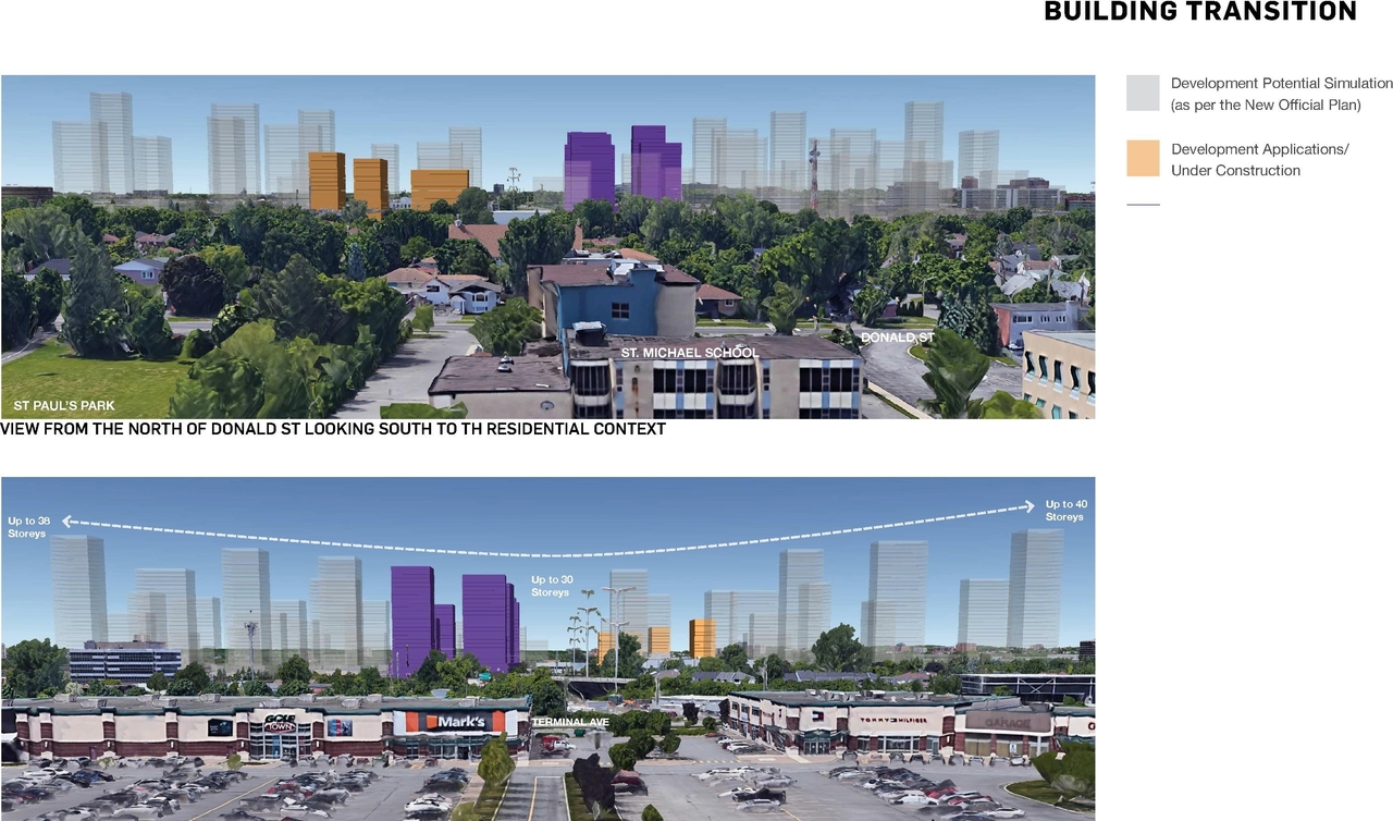 Rendering of building from page 88 of the file '2023-06-21 - Planning and Design Brief - D07-12-23-0079'