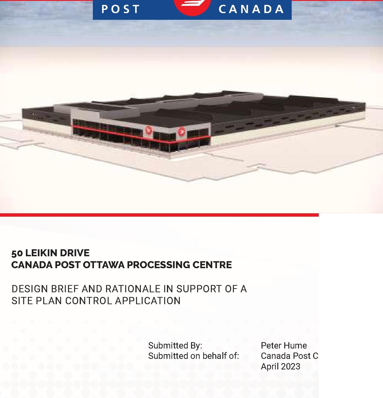 Construction site plan for project from page 1 of the file '2023-06-27 - Design Brief and Planning Rationale - D07-12-23-0082'