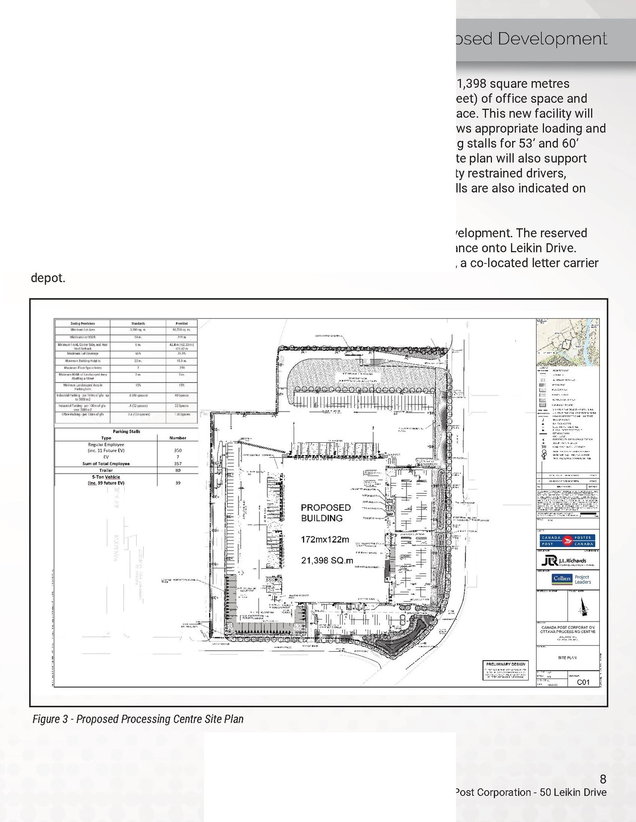 Construction site plan for project from page 9 of the file '2023-06-27 - Design Brief and Planning Rationale - D07-12-23-0082'