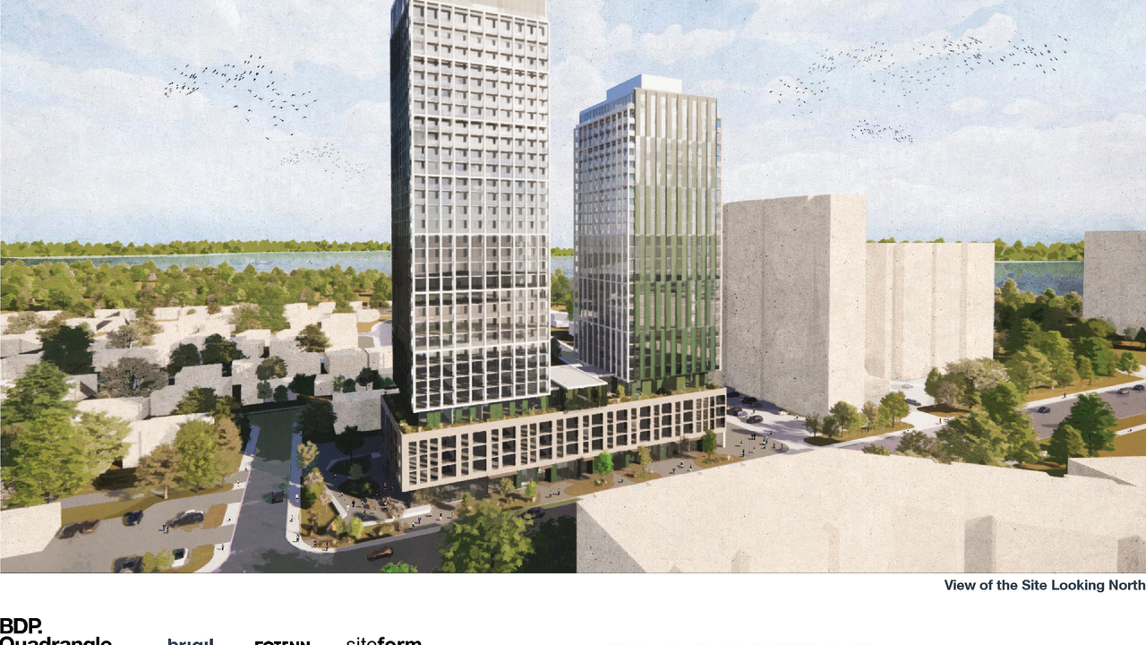 Rendering of building from page 10 of the file '2024-10-25 - Design Brief - D07-12-23-0083'