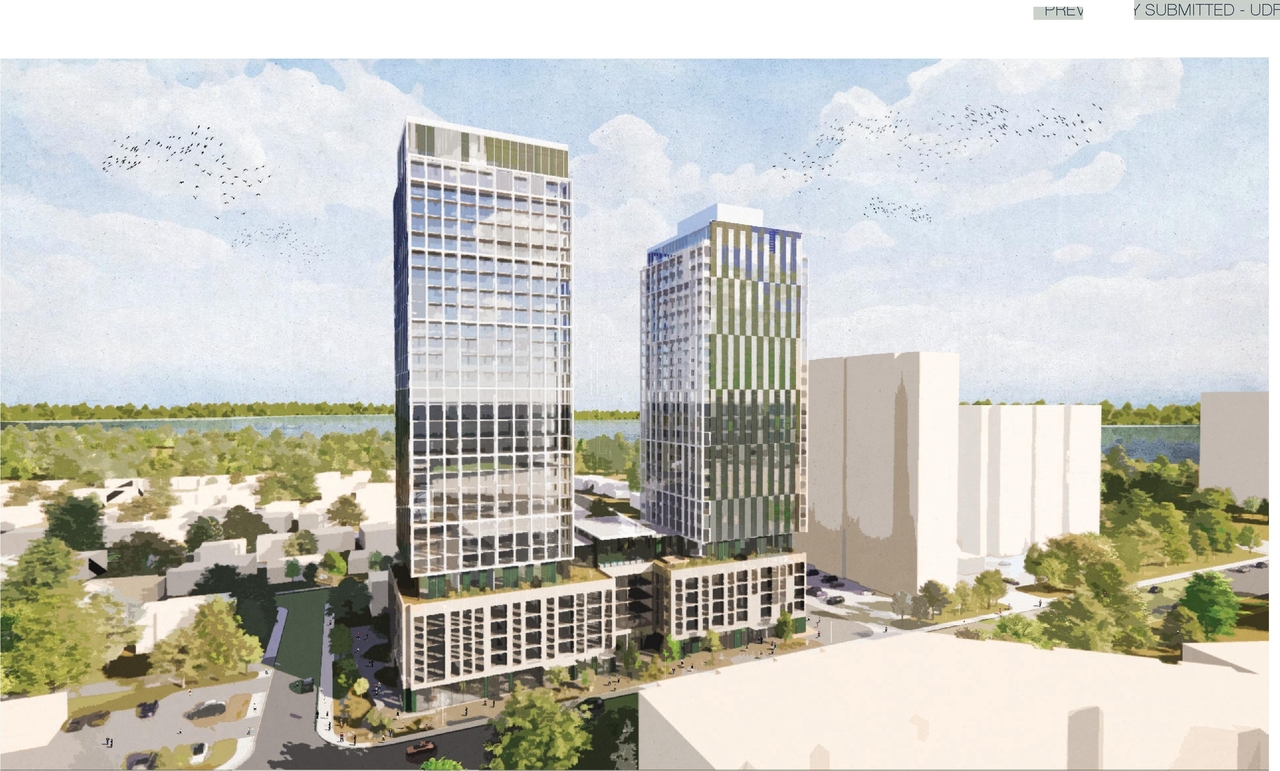 Rendering of building from page 20 of the file '2024-10-25 - Design Brief - D07-12-23-0083'