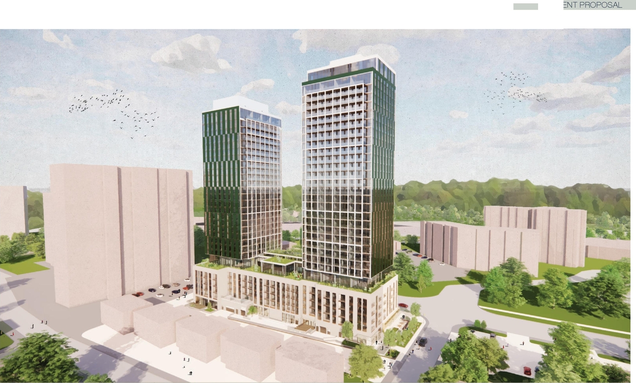 Rendering of building from page 33 of the file '2024-10-25 - Design Brief - D07-12-23-0083'