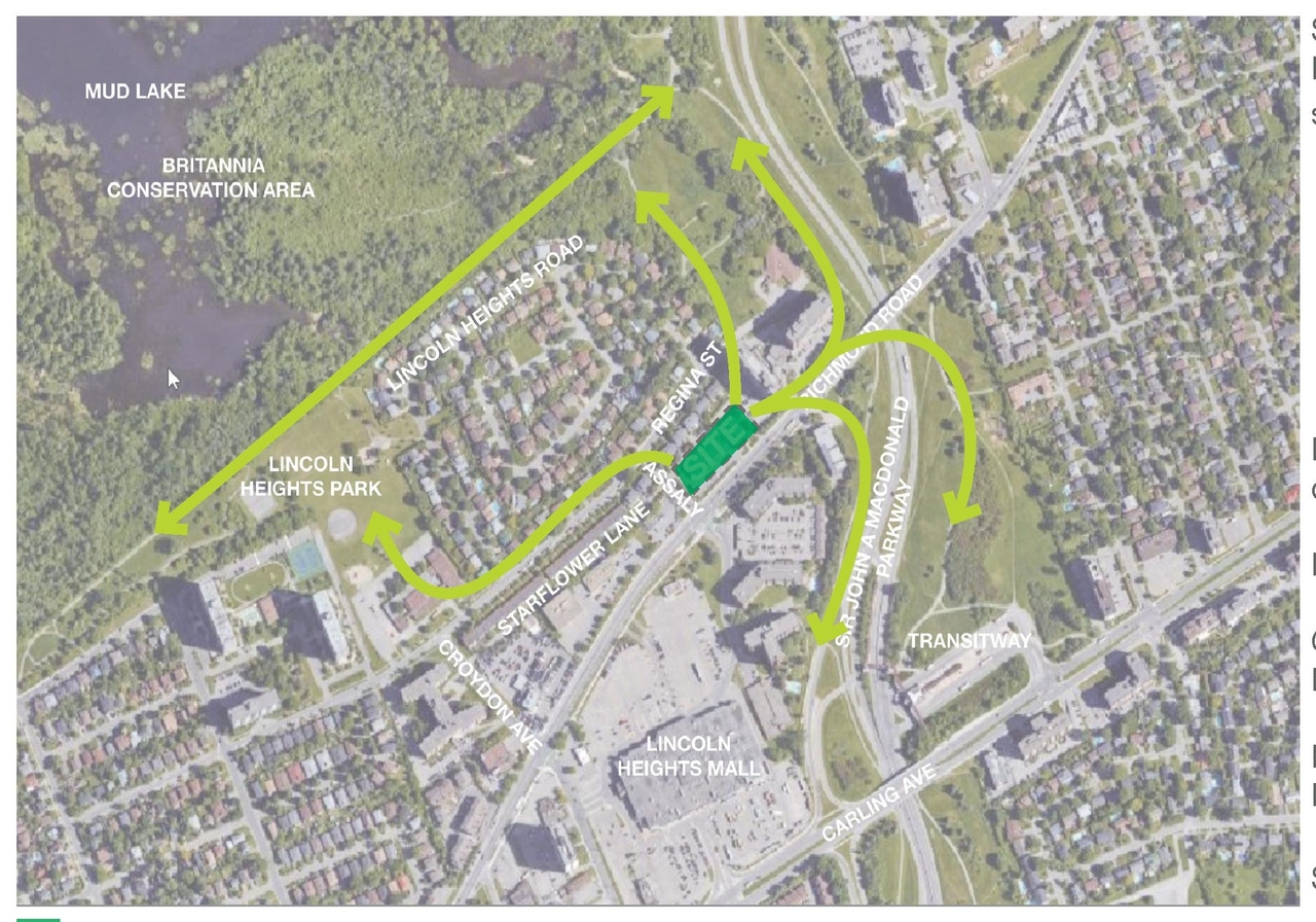 Construction site plan for project from page 4 of the file '2024-10-25 - Design Brief - D07-12-23-0083'