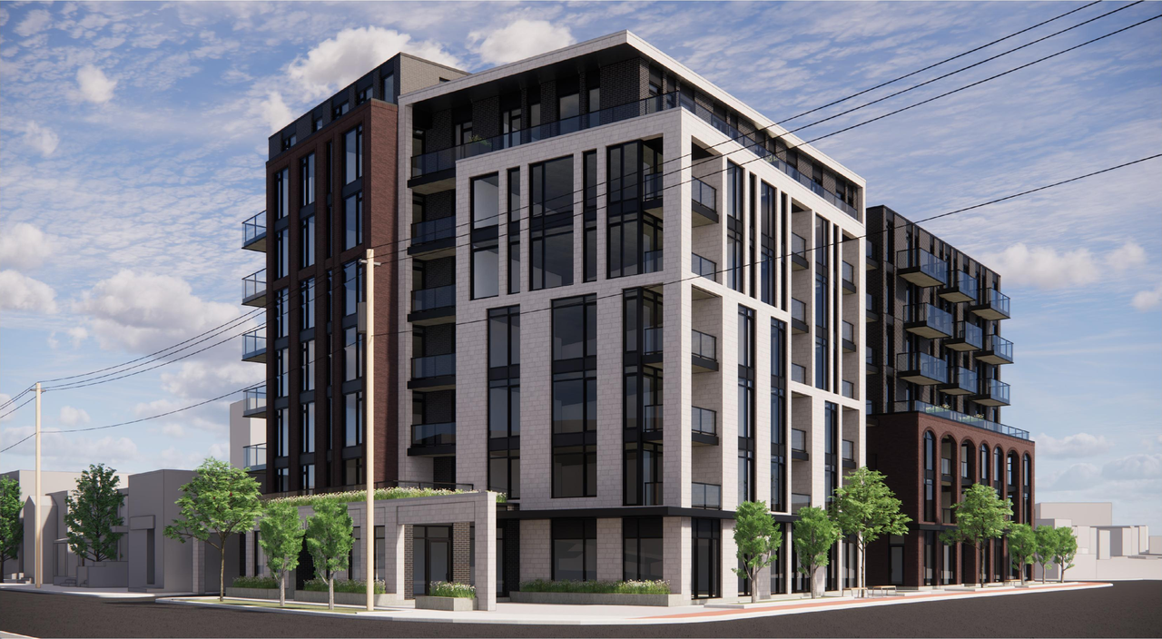 Rendering of building from page 4 of the file '2024-07-12 - Design Brief - D07-12-23-0084'