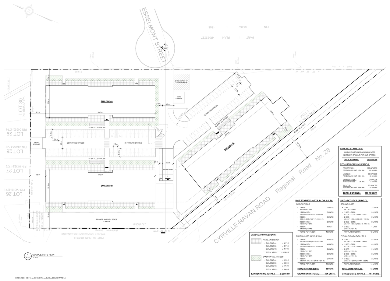 Construction site plan for project from page 41 of the file '2023-06-14 - Planning Rationale and Design Brief - D07-12-23-0085'