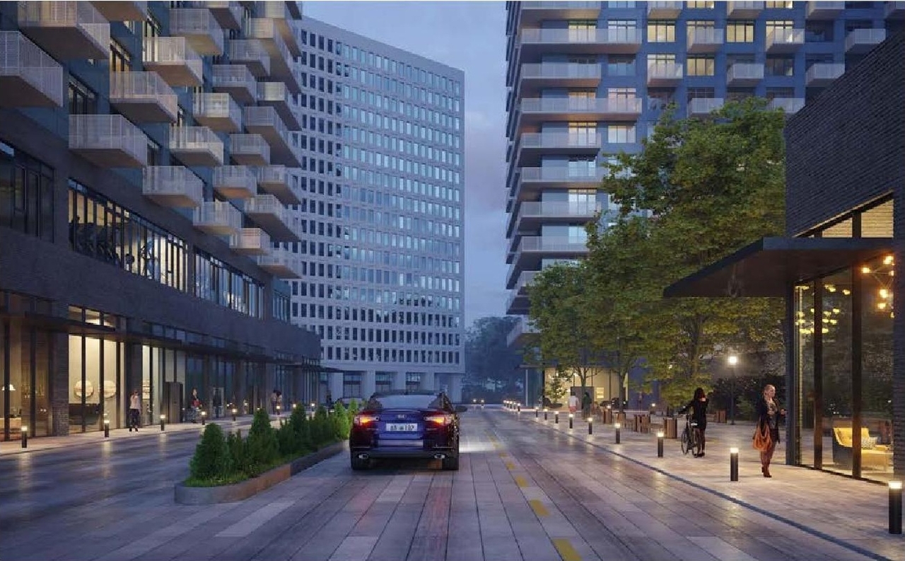 Rendering of building from page 29 of the file '2023-06-14 - Planning Rationale and Design Brief -D07-12-23-0087'