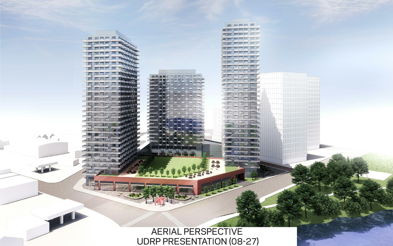 Rendering of building from page 4 of the file '2023-06-21 - Planning Rationale & Design Brief - D07-12-23-0087'