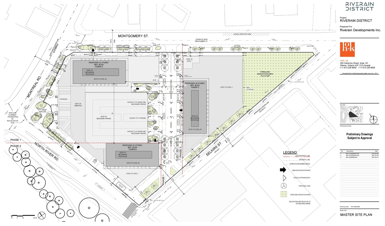 Construction site plan for project from page 8 of the file '2023-06-21 - Planning Rationale & Design Brief - D07-12-23-0087'