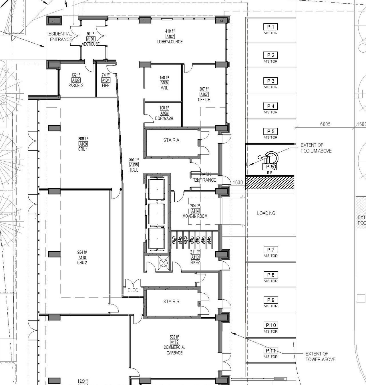 Construction site plan for project from page 20 of the file '2024-07-23 - UDRP Design Brief - D07-12-23-0088'