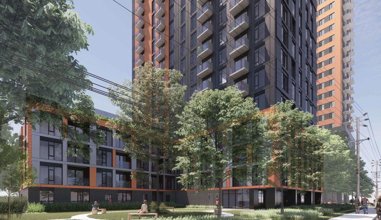 Rendering of building from page 16 of the file '2026-03-26 - UDRP Presentation Drawing Set - D07-12-23-0088'