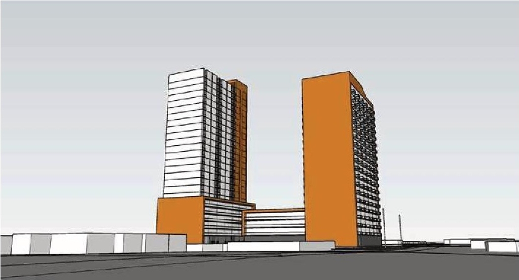 Rendering of building from page 9 of the file '2026-03-26 - UDRP Presentation Drawing Set - D07-12-23-0088'