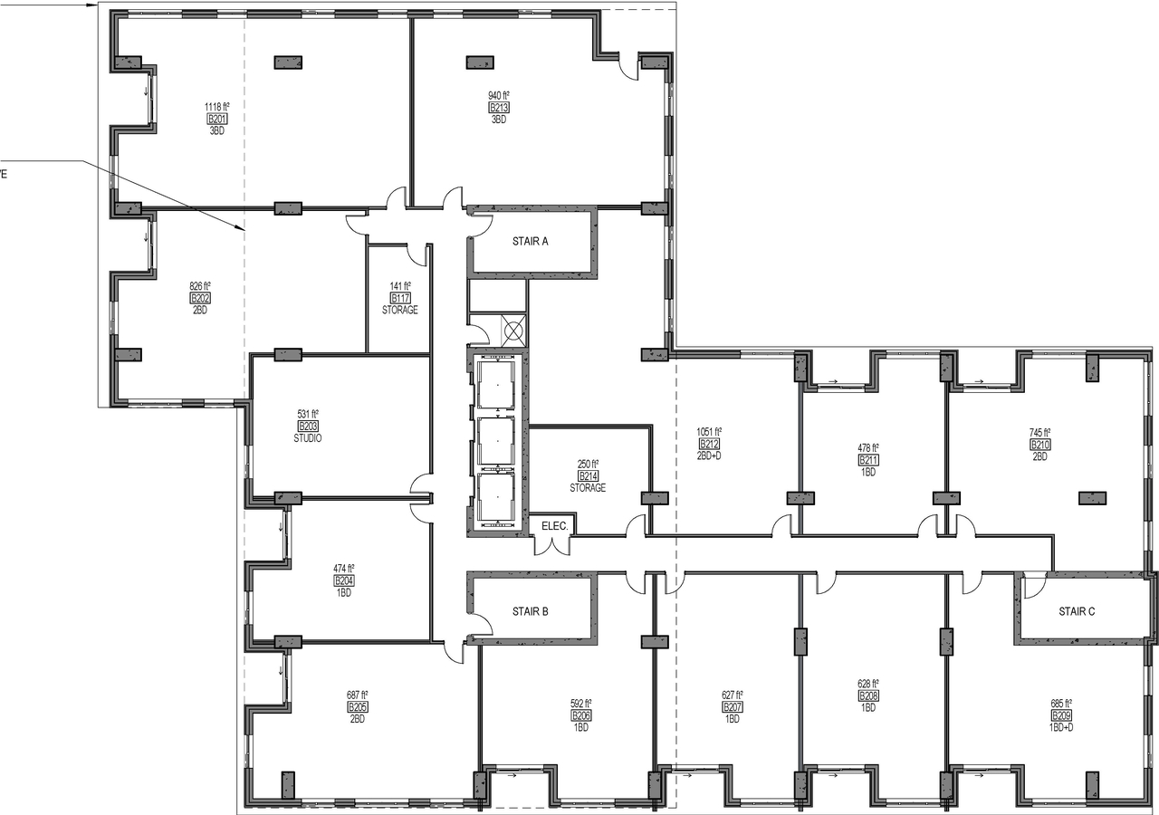 Floor plan for project from page 4 of the file '2024-07-23 - Parking & Floor Plans - D07-12-23-0088'