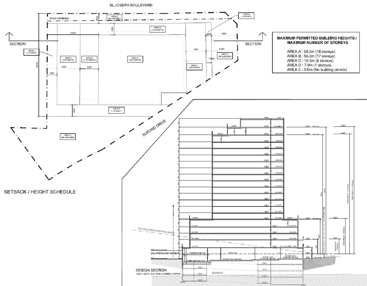Construction site plan for project from page 31 of the file '2023-06-15 - Planning Rationale and Design Brief -D07-12-23-0090'