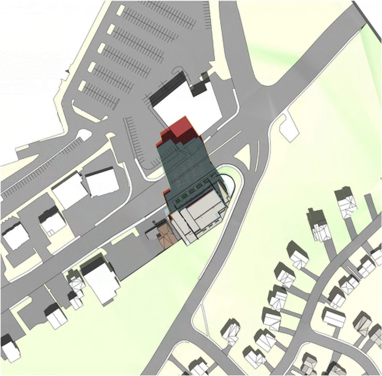 Construction site plan for project from page 28 of the file '2024-03-19 - Urban Design Review Panel Slide Deck -D07-12-23-0090'