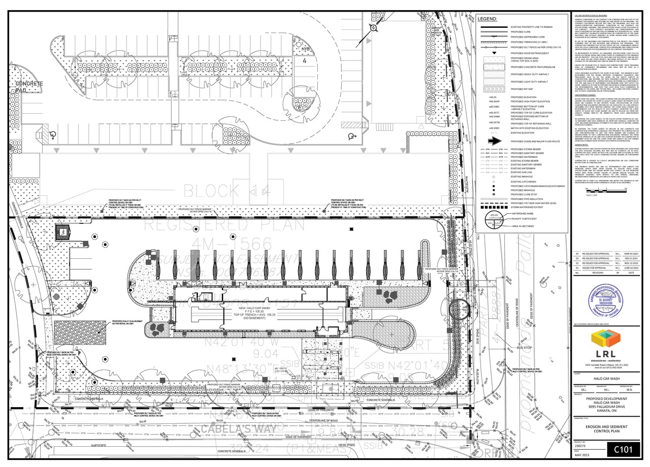 Construction site plan for project from page 3 of the file '2024-03-12 - Design Drawing Package -D07-12-23-0092'