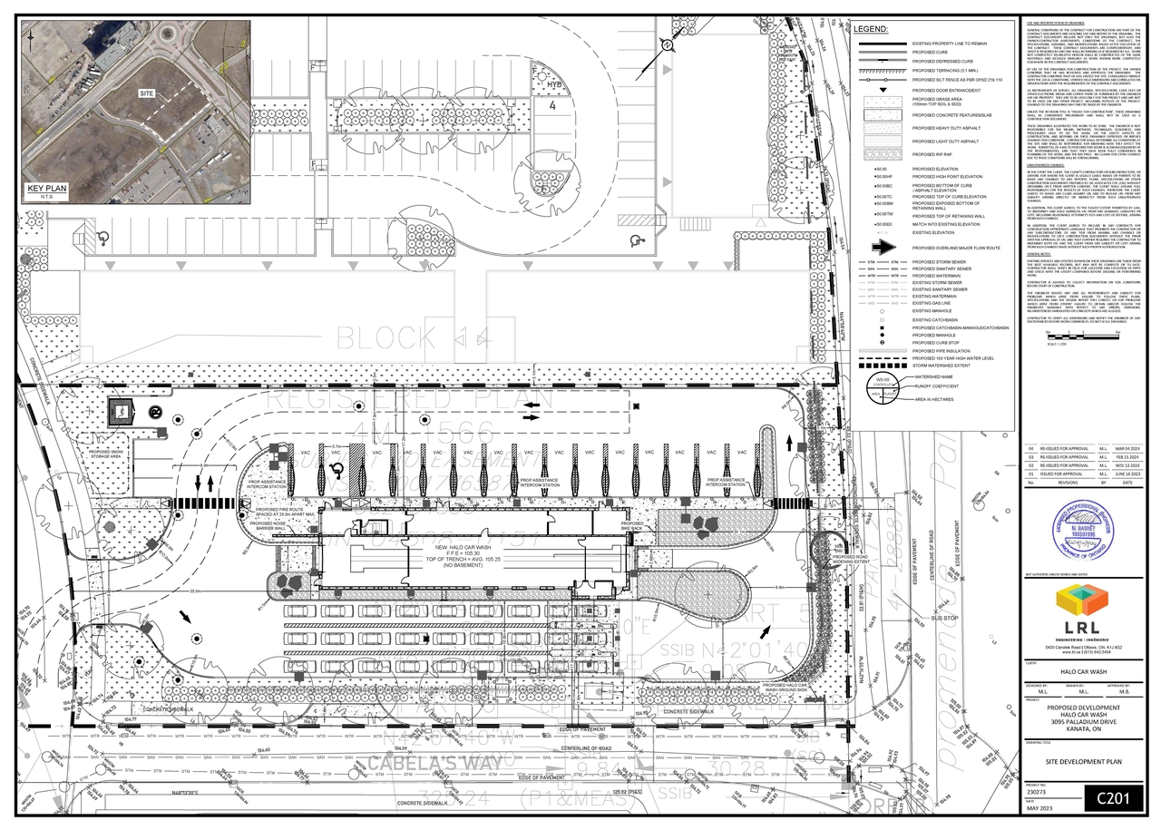 Construction site plan for project from page 4 of the file '2024-03-12 - Design Drawing Package -D07-12-23-0092'
