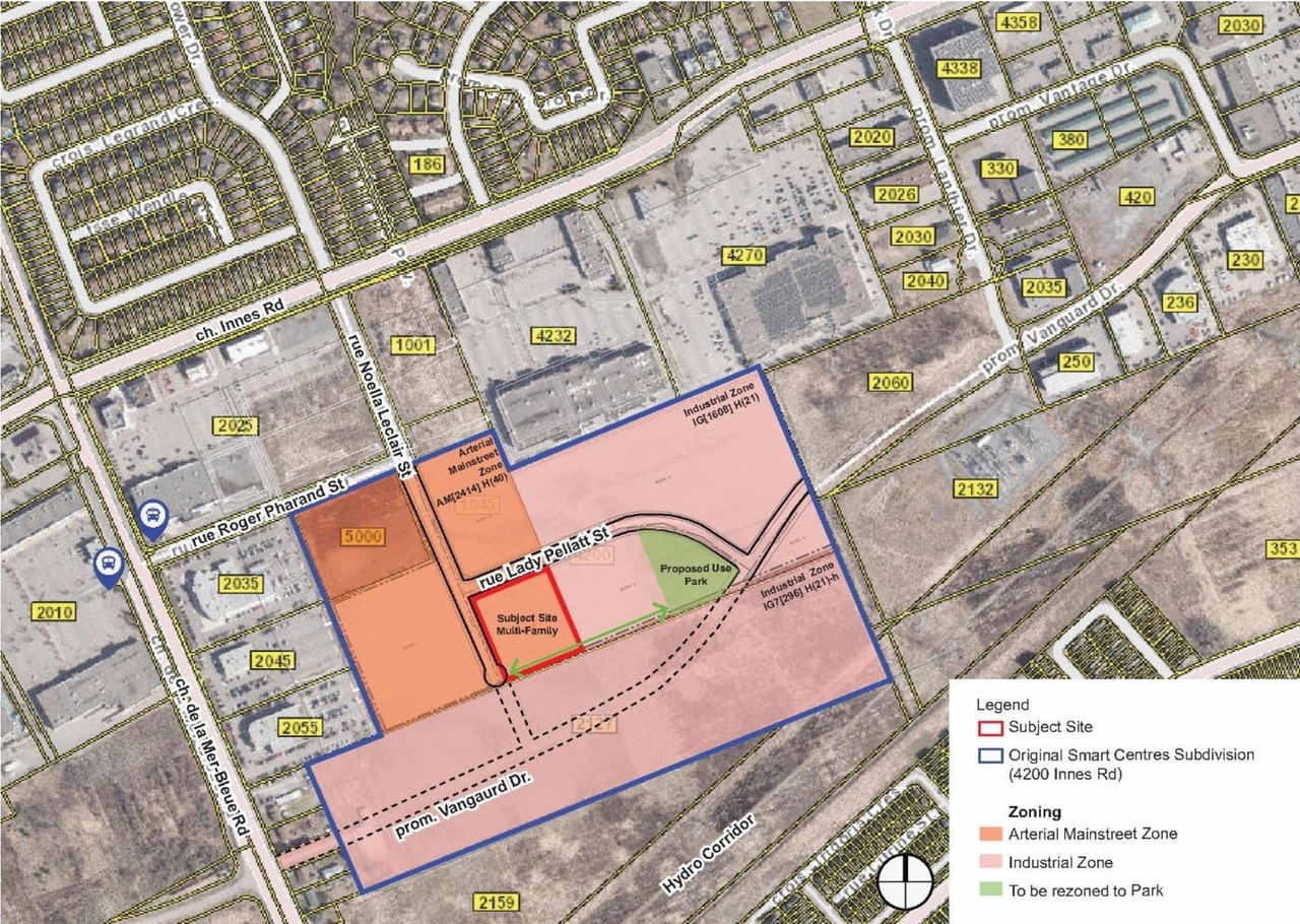 Construction site plan for project from page 5 of the file '2023-06-23 -Combined Design Brief & Planning Rationale - D07-12-23-0095'