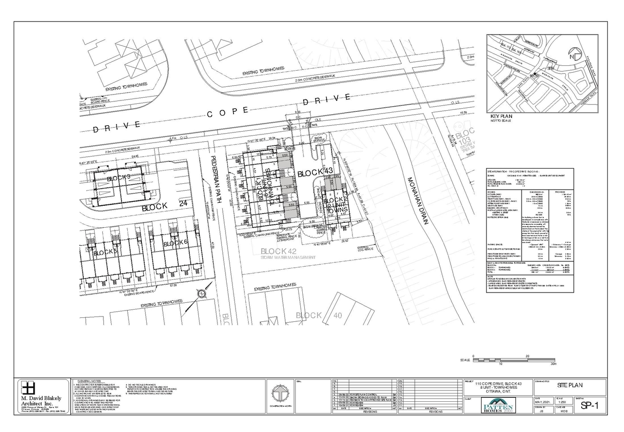 Construction site plan for project from page 4 of the file '2023-06-29 - Design Brief & Architectural Elevations - D07-12-23-0096'