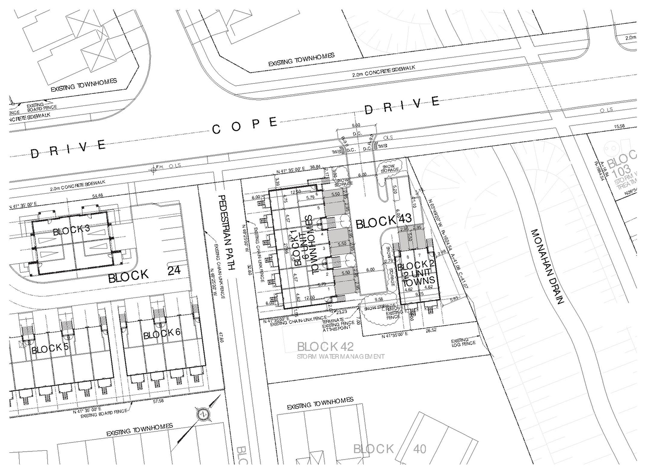 Construction site plan for project from page 4 of the file '2023-07-14 - Design Brief - D07-12-23-0099'