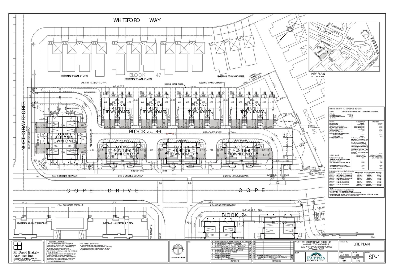 Construction site plan for project from page 6 of the file '2023-07-14 - Design Brief - D07-12-23-0099'