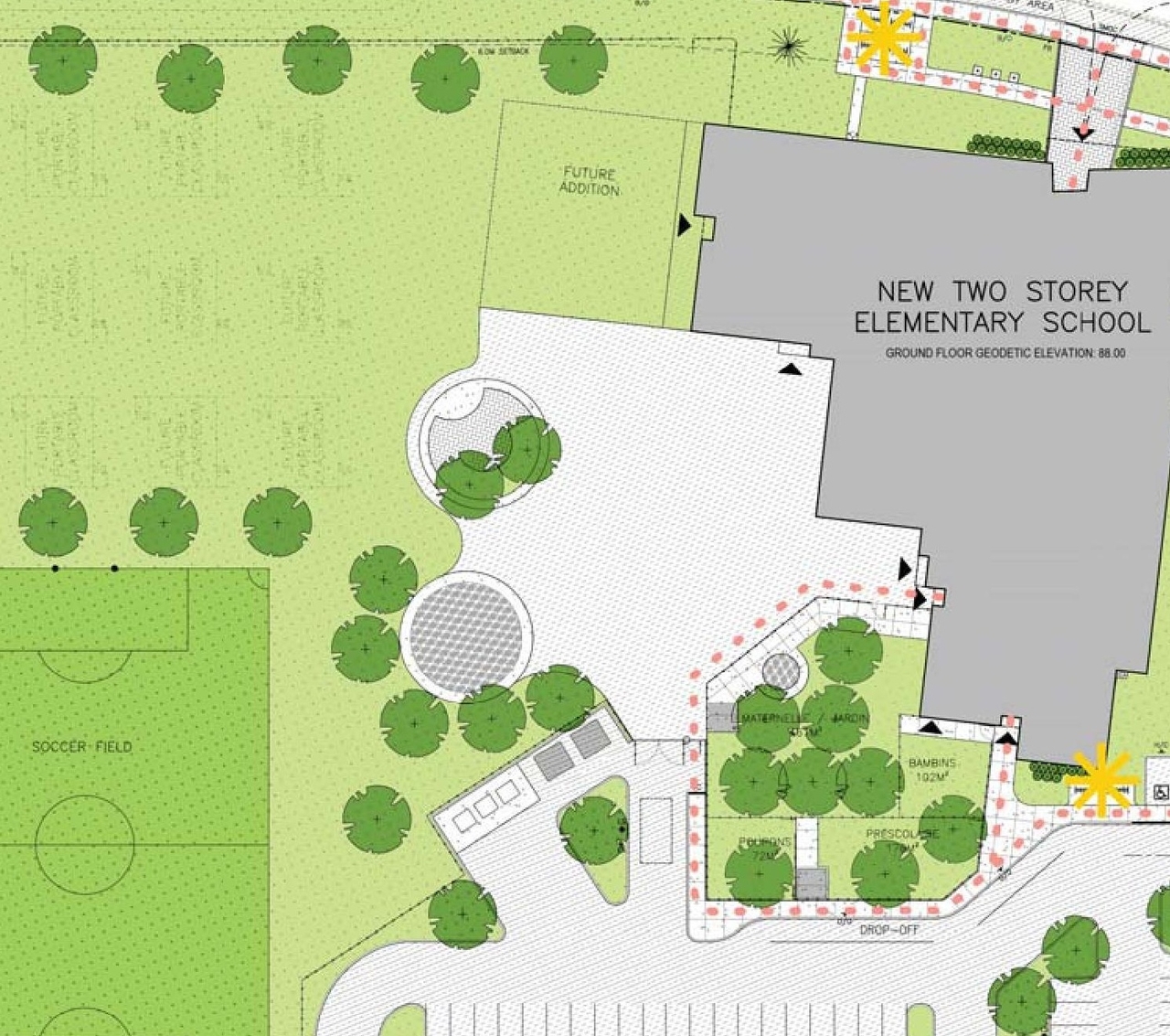 Construction site plan for project from page 15 of the file '2024-01-19 - Urban Design Brief - D07-12-23-0102'