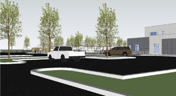 Rendering of building from page 21 of the file '2024-01-19 - Urban Design Brief - D07-12-23-0102'