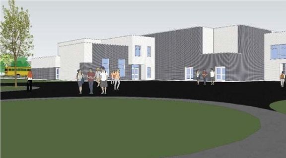 Rendering of building from page 21 of the file '2024-01-19 - Urban Design Brief - D07-12-23-0102'